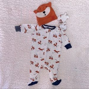 0-3 month zipper footsie